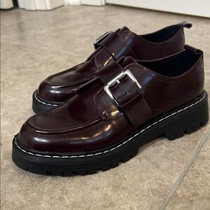 Marc Fisher Burgundy Leather Loafers